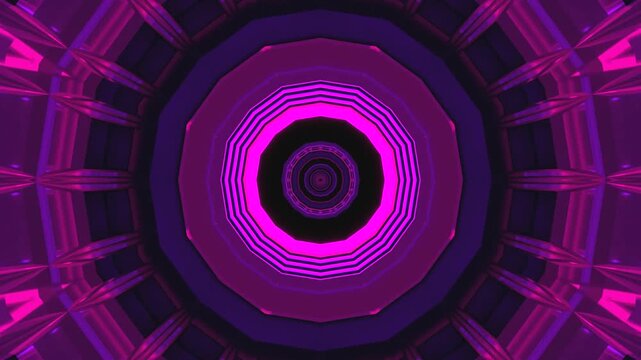 Seamless tunnel video loop showcasing colorful swirling patterns and vibrant light effects