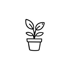 Outline plant in pot