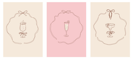 Modern Cocktail Frame Collection for Decorative Projects