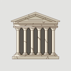 building classical columns vector, EPS 10