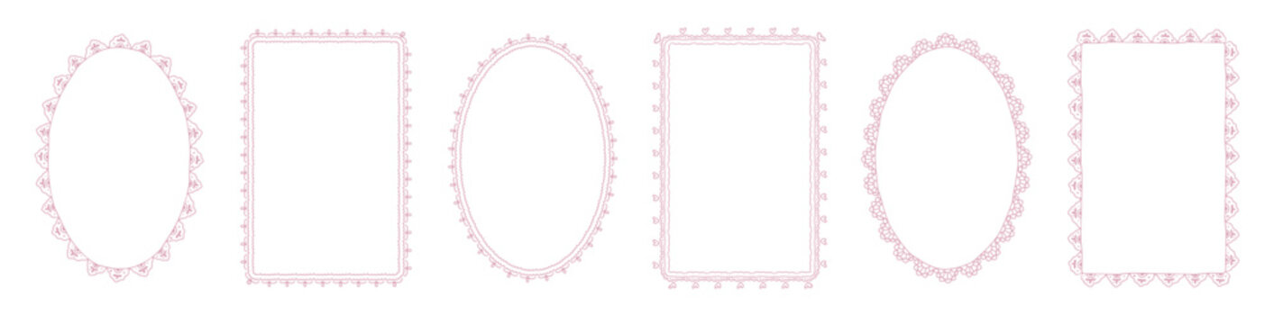 Coquette Ribbon Frame Collection in Whimsical Style