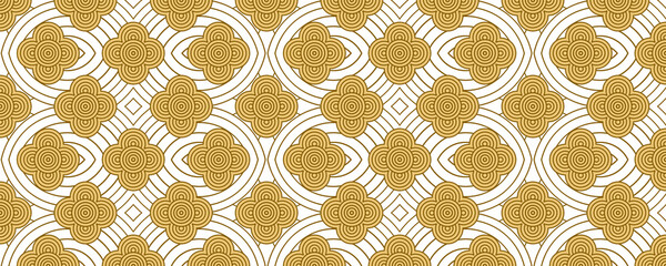 Golden Swirl Floral Vintage Pattern