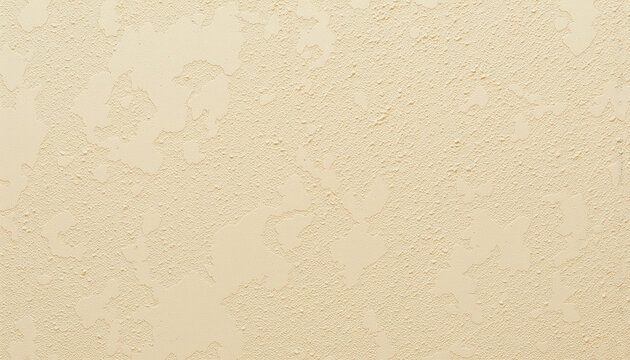 Pared de estuco rugoso, textura vista desde arriba, marcas de llana, desconchones, color beige crema marfil c&aacute;lido, estilo mediterr&aacute;neo, superficie con patr&oacute;n detallado. Fondo mural texturizado vac&iacute;o.