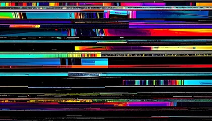 Vibrant Glitch Art Pattern – Colorful Digital Noise Texture Premium