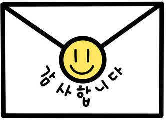 감사합니다 컬러 편지지