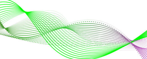  Dynamic green and Purple Wavy Lines Abstract Energy Waves: Cyberpunk Technology Background	

