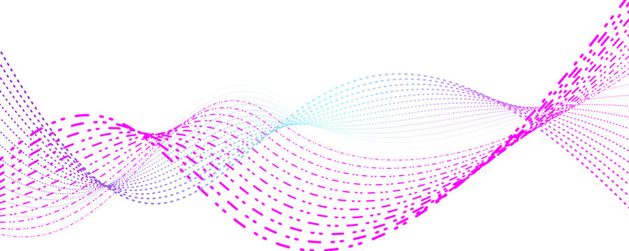  Dynamic Magenta and Purple Wavy Lines Abstract Energy Waves: Cyberpunk Technology Background	
