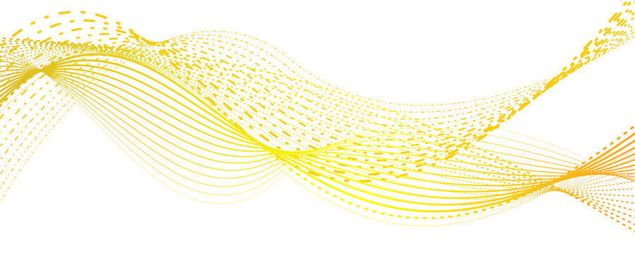 Abstract Flowing Wave Lines: Yellow and Orange Gradient