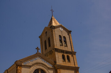 Fototapeta premium Facade of the Maria Estrela da Evangelização Parish, Santa Olimpia neighborhood, Piracicaba