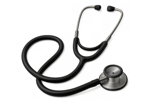 Stethoscope symbolizing medical healthcare, doctor examinations, disease diagnosis, heart care, and monitoring vital signs