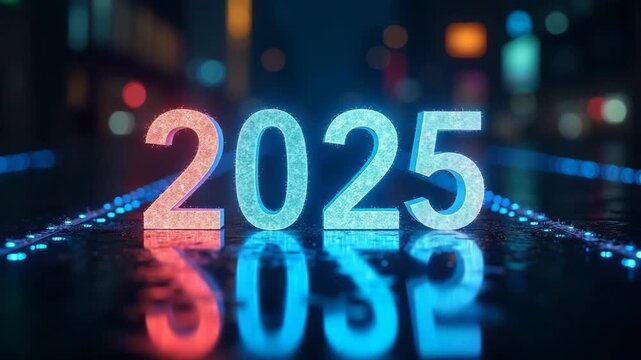 An abstract piece representing the anticipated AI marketing predictions for 2025, emphasizing symmetry and negative space to allow for textual input and reflection.