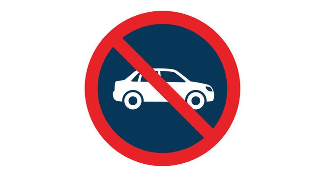 No entry for vehicles a red and white traffic prohibition sign