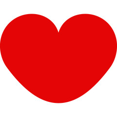 Simple Red Heart Shape Graphic Design Element Expressing Love And Affection On A Transparent Background For Valentine Day Celebrations