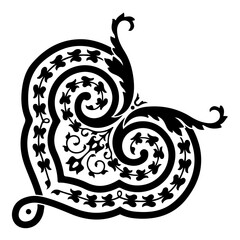 vector illustration for corner border silhouette design