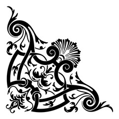 vector illustration for corner border silhouette design