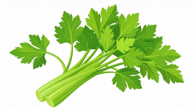Celery Vegetable flat vector illustration 