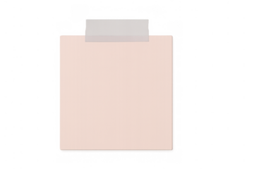 Blank sticky note with masking tape on transparent background for message, reminder, or advertisement mockup
