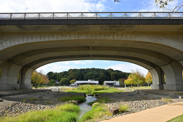 陸橋、21世紀の森と広場にて、千葉県松戸市