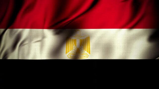 Egypt Flag Waving 4K Loop | Egyptian National Flag Animation