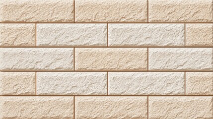 Sandstone Brick Wall Seamless Texture: Realistic Stone Cladding for Exterior and Interior Design, Architectural Visualization