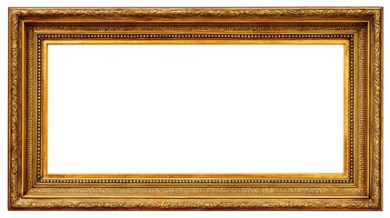 Ornate Golden Frame with Empty Space, Ideal for Mockups, Presentations, and Artwork Displays