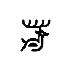 Elegant Deer Silhouette Vector Illustration in Minimal Style