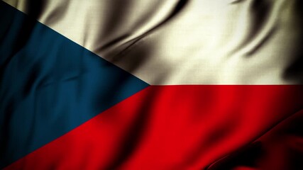 Czechia Flag Waving 4K Loop | Czech Republic National Flag Animation
