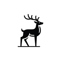 Elegant Geometric Deer Silhouette Vector Illustration