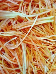 Shredded papaya for papaya salad