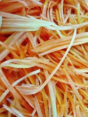 Shredded papaya for papaya salad