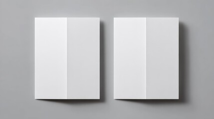 Two White Product Packaging Boxes Mockups on a Gray Background, Ideal for Displaying Branding Design