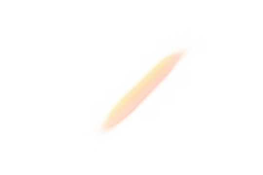 Warm light lens flare or beam overlay with transparent background, glowing abstract streak for visual effects