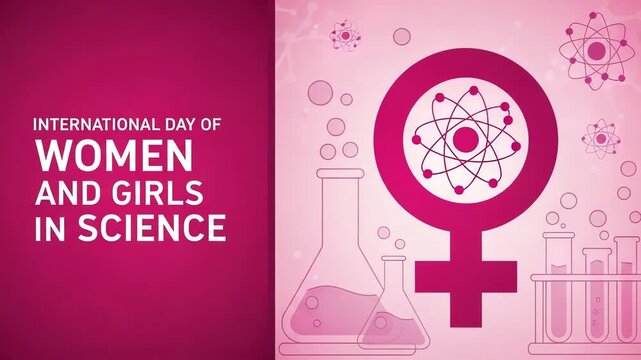 International day of women and girls in science graphic - Powered by Adobe