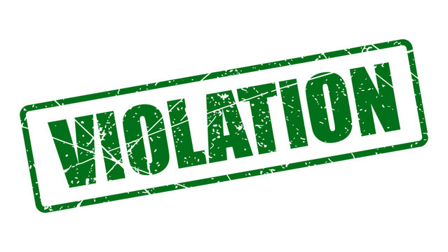 Violation stamp with grunge texture