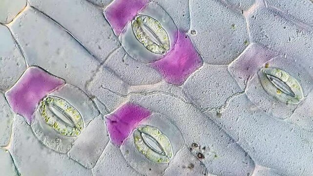 Epidermal Patterns and Stomata on Tradescantia spathacea Leaf