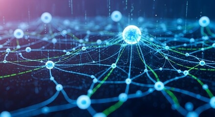 Artificial Intelligence Neural Network Technology Digital Data Connection Concept Isolated background