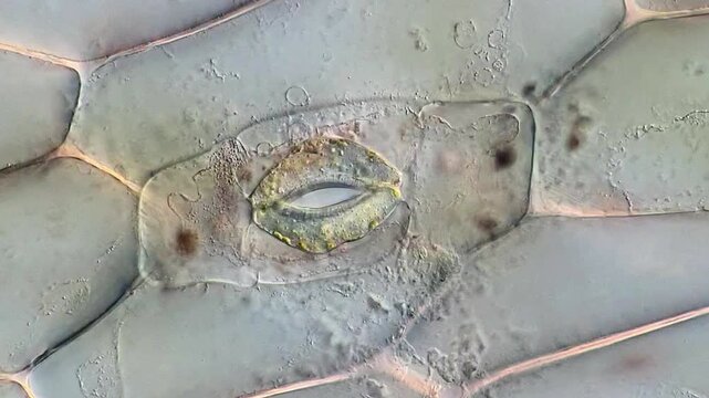 Detailed Microscopic Structure of Plant Stomata