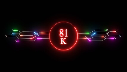 81K followers or subscribers' illustration. Promotion for social media content and digital advertising.