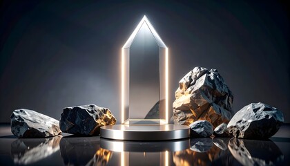 frame background with light between stones