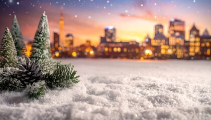 winter evening in the city