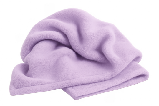 Purple fluffy fleece blanket creating inviting cozy texture