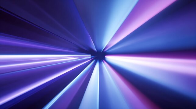 Abstract Burst of Purple and Blue Light, Futuristic Energy, Data Stream, Sci-Fi Background