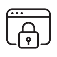 Browser window with lock icon for secure browsing and HTTPS protection.