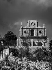 An Abandoned Building in Malta in Monochrome