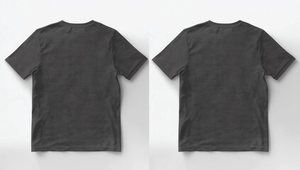 men's short-sleeve t-shirt mockup in front, and back views, design presentation for print, 3d illustration, 3d rendering
