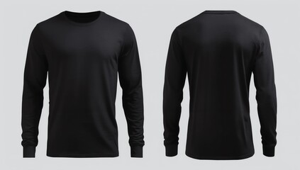 Men's grey blank sweatshirt template,from two sides, natural shape on invisible mannequin, for your design mockup for print, isolated on white background