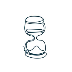 continuous line drawing doodle hourglass illustration