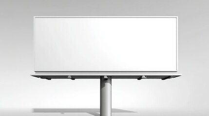 Blank Billboard Mockup Template on Pole, Ready for Advertising, Marketing, and Promotional Content Insertion
