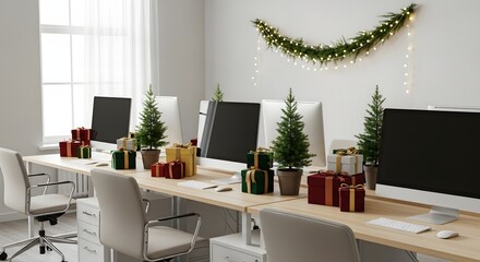 Christmas office decorations festive workspace holiday cheer