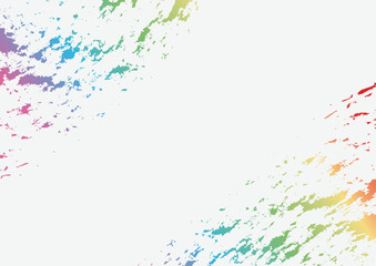 筆のかすれを表現したアーティスティックな虹色の背景デザイン
Artistic rainbow background design with brushstrokes